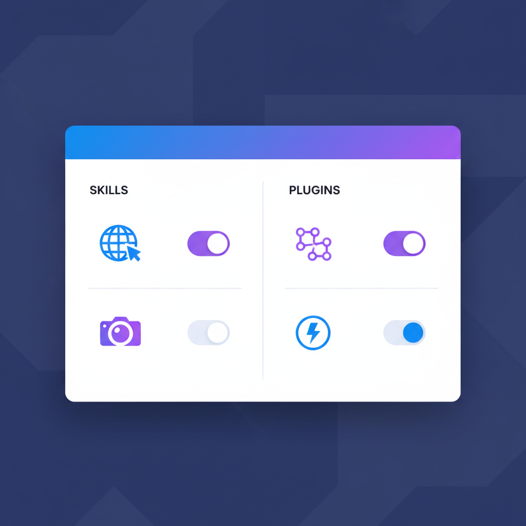SuperBuilder skills panel with browser and image generation