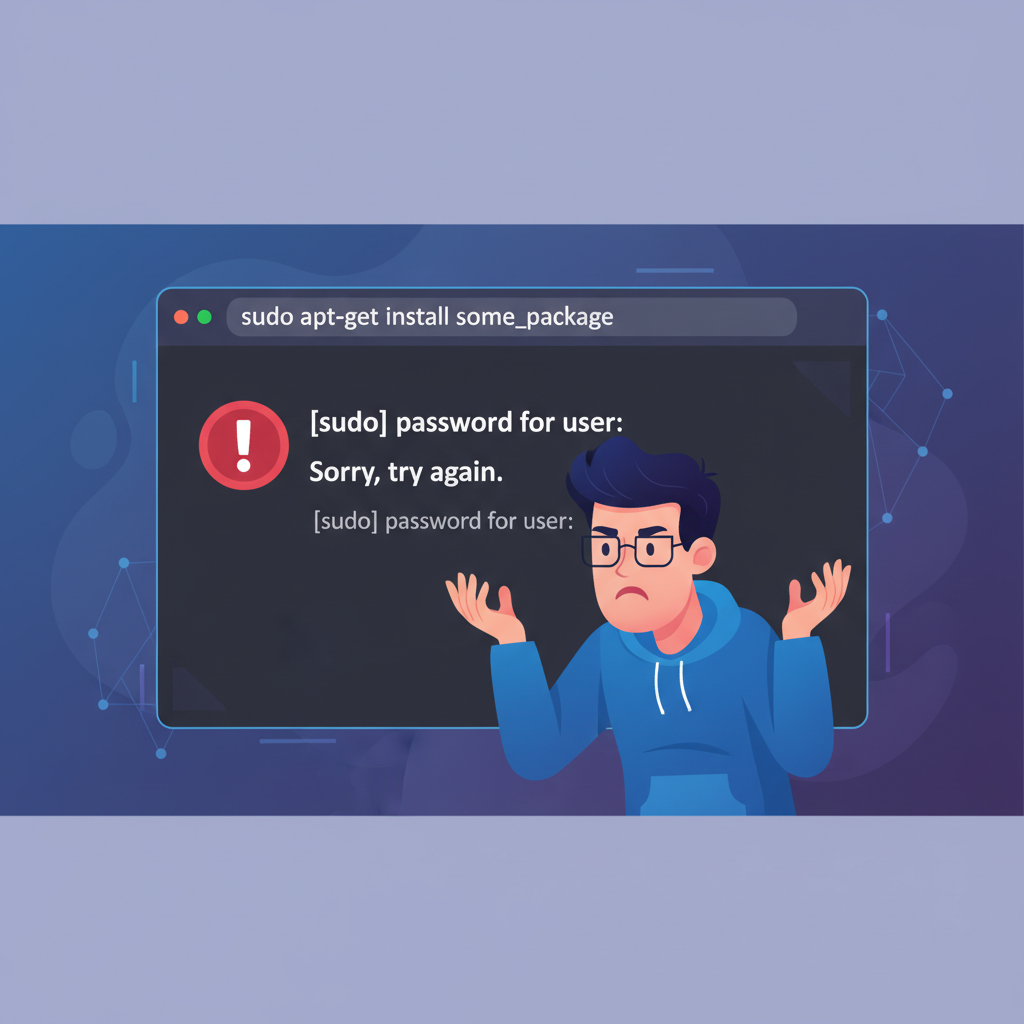 Sudo permission error in terminal