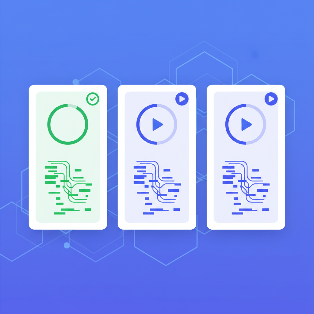 Multi-agent dashboard showing parallel coding tasks