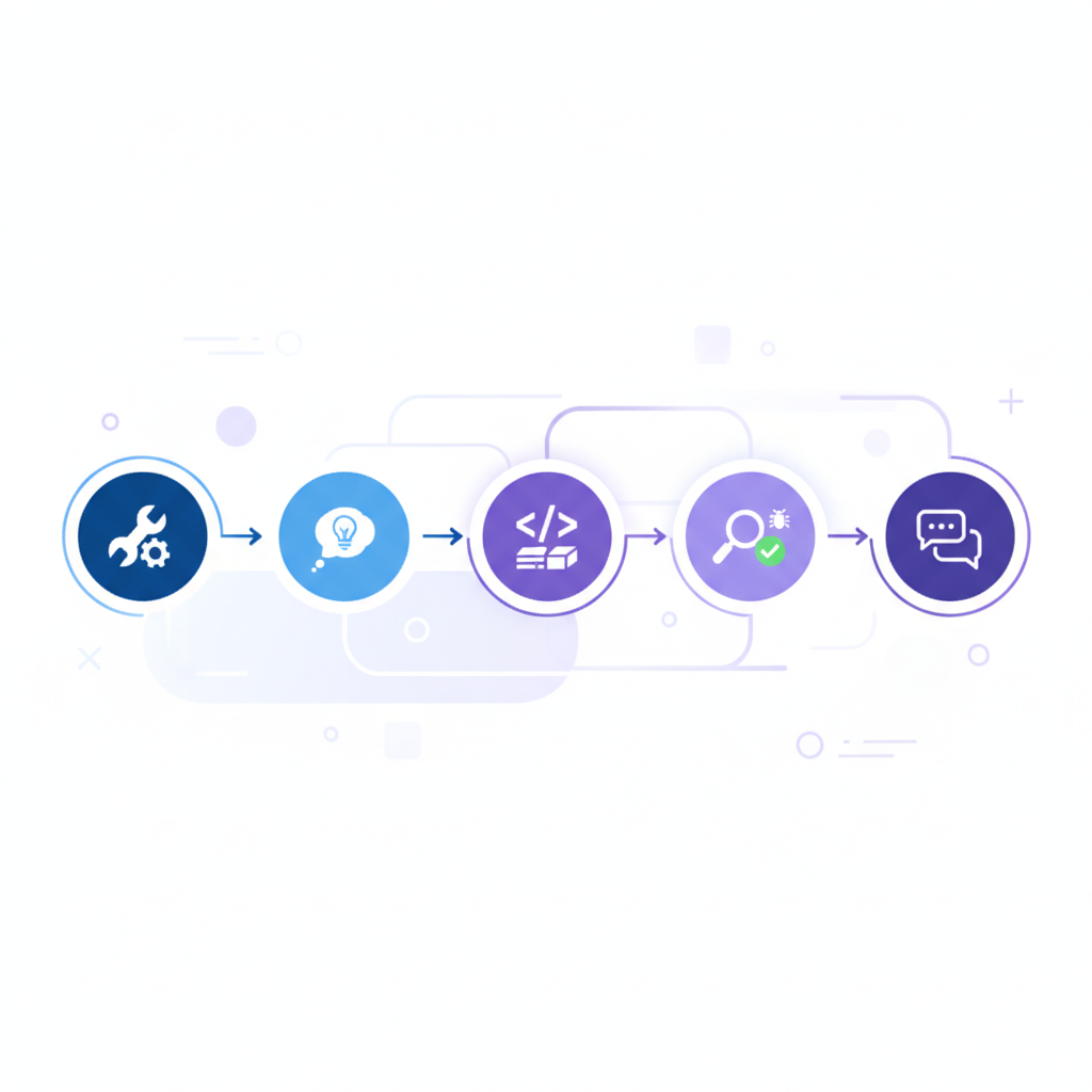 Professional Claude Code workflow overview in SuperBuilder