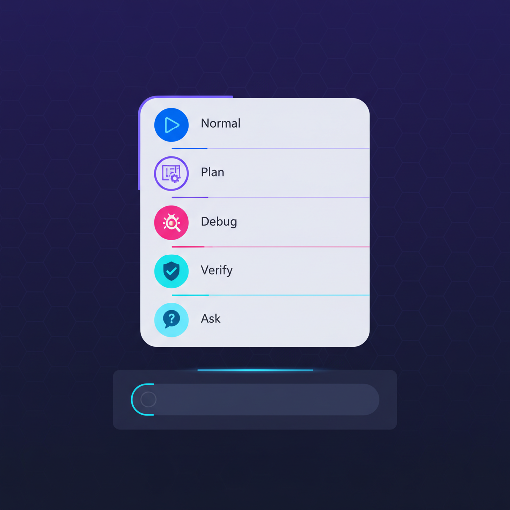 Execution mode dropdown showing all five modes