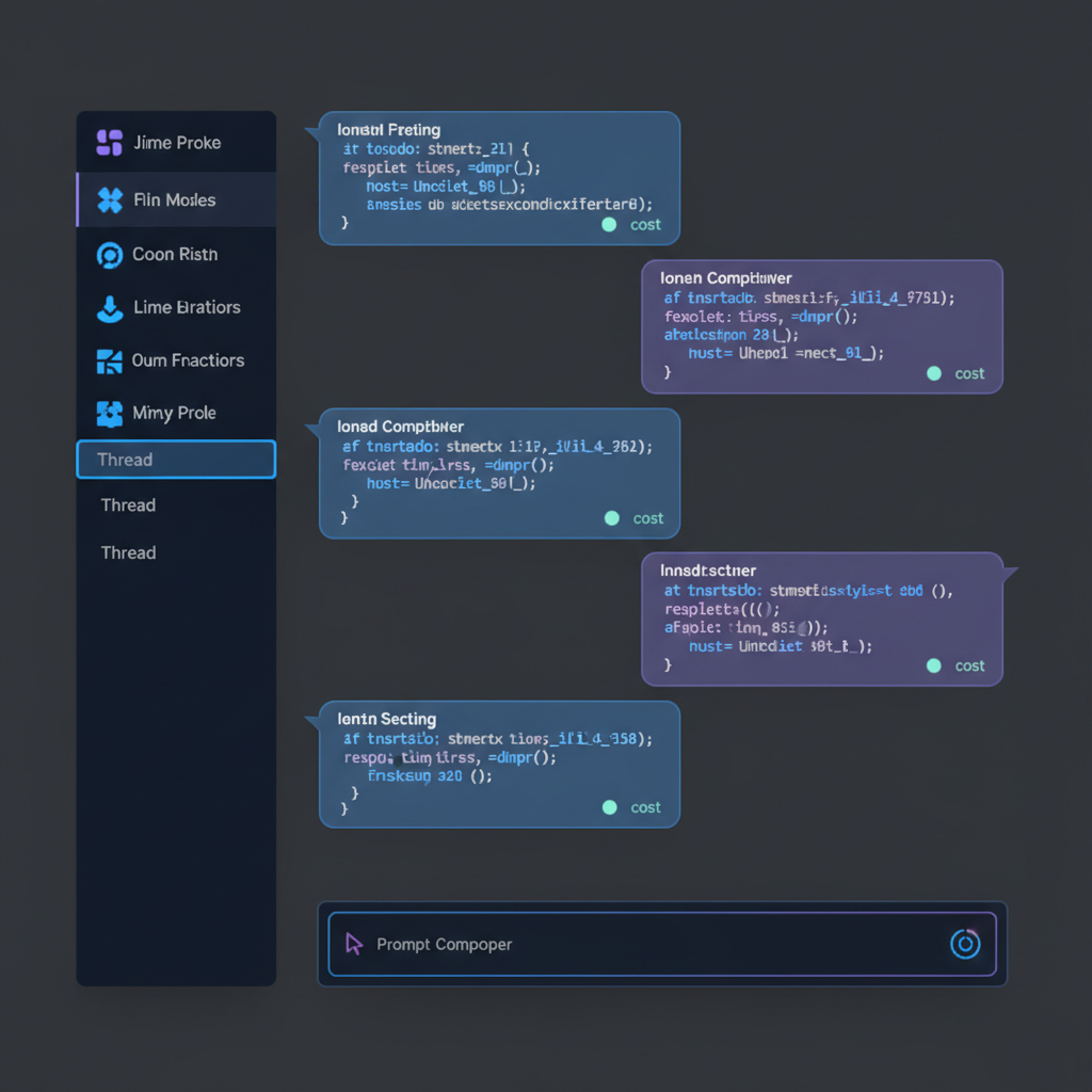 SuperBuilder main interface showing a conversation thread with Claude Code